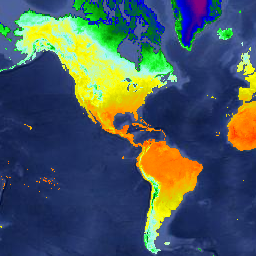 Night Map Of The World Oxford MAP LST: Malaria Atlas Project Gap Filled Nighttime Land 